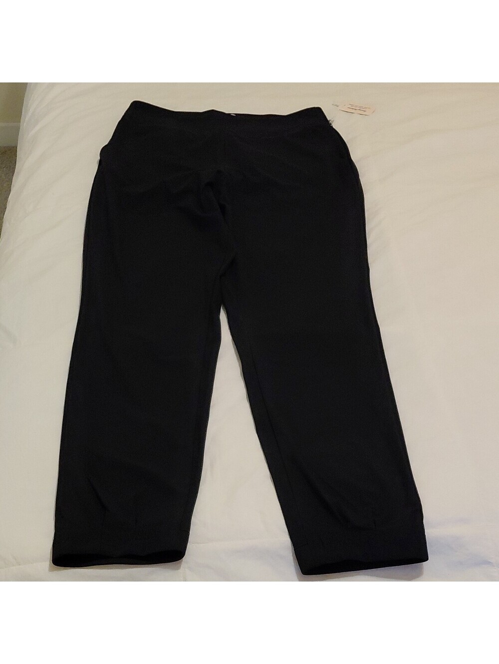 NWOT Tommy Bahama Everyday Active Women's Pull On Ankle Pants Black M Pkts #894